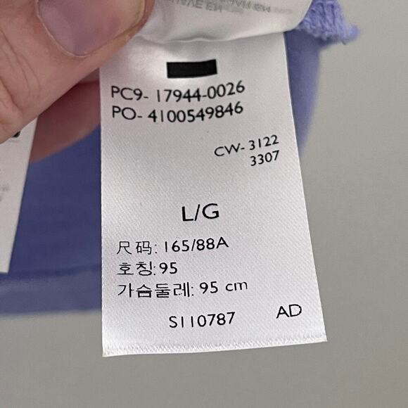 Levi's Womens Graphic T-Shirt L Blue Short Sleeve Slim Fit Logo Script Crew Neck - Picture 7 of 8